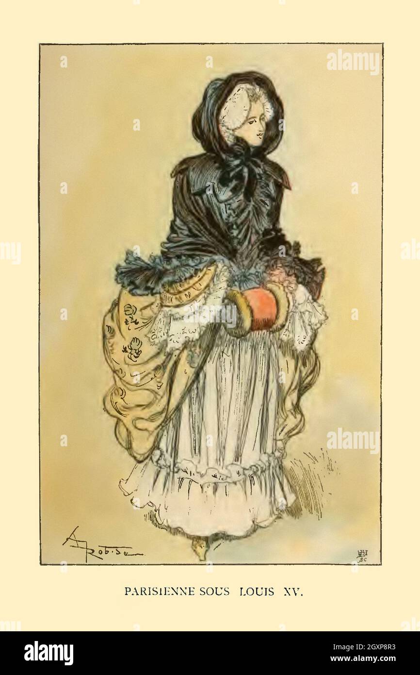 Parisienne Sous Louis XV Stockfoto