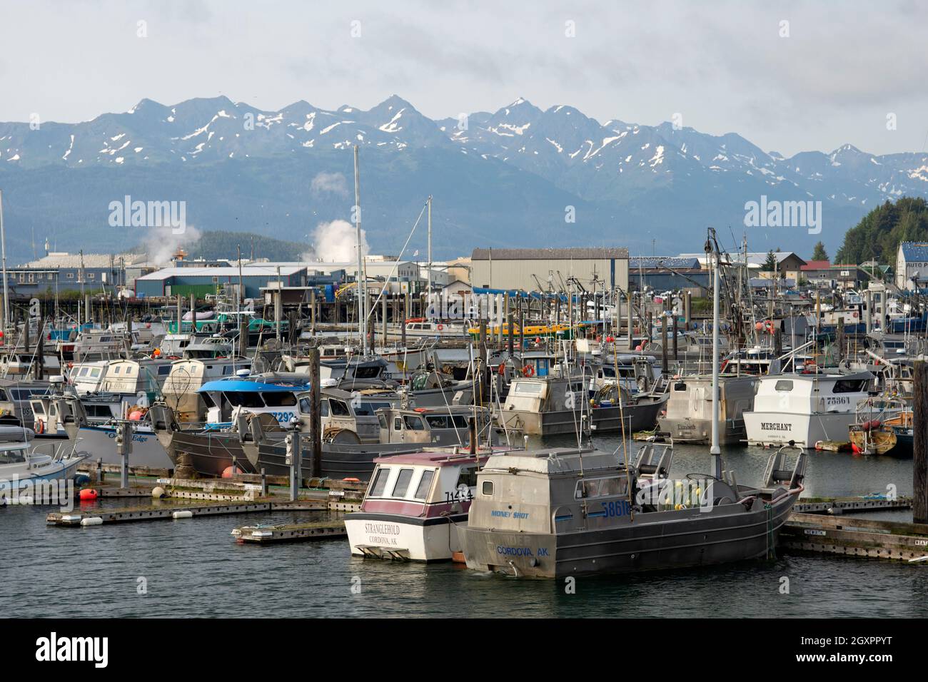 Angelhafen in Cordova, Alaska, USA Stockfoto