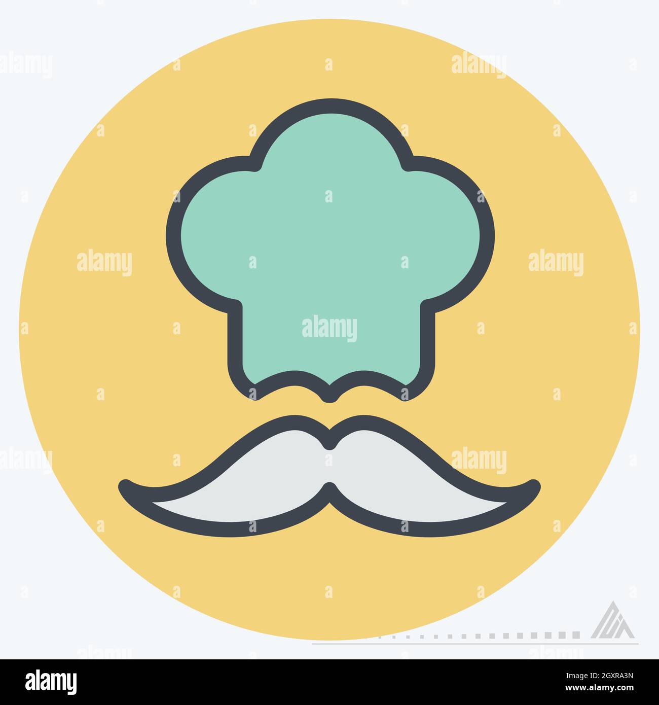 Icon Chef - zweifarbiger Stil - einfache Illustration, editierbare Kontur, Design-Vorlagen-Vektor, gut für Drucke, Poster, Werbung, Ankündigungen, in Stock Vektor