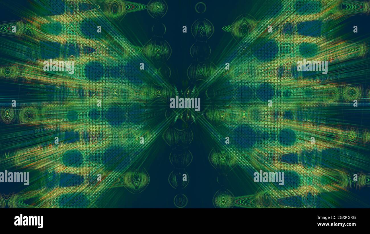 Eine abstrakte psychedelischen burst Hintergrundbild. Stockfoto