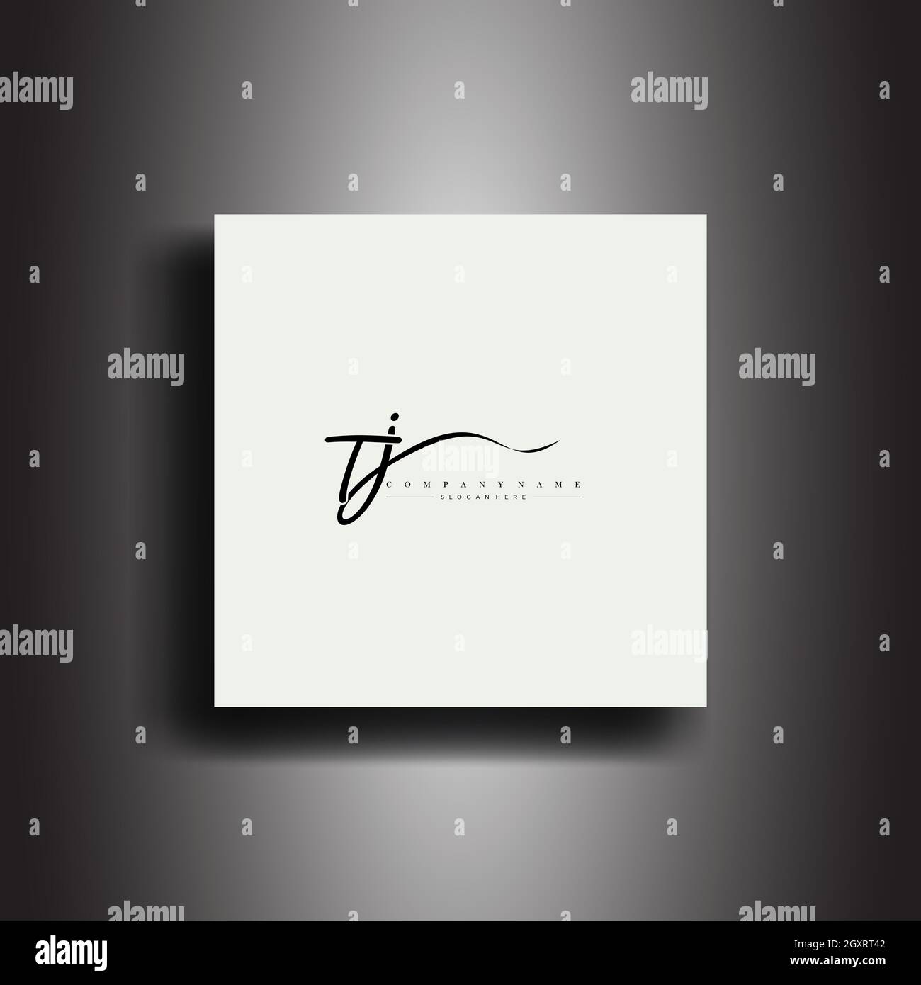TJ Signature Stil Monogramm.kalligrafische Schriftzug Symbol und Handschrift Vektor Kunst Design Stock Vektor