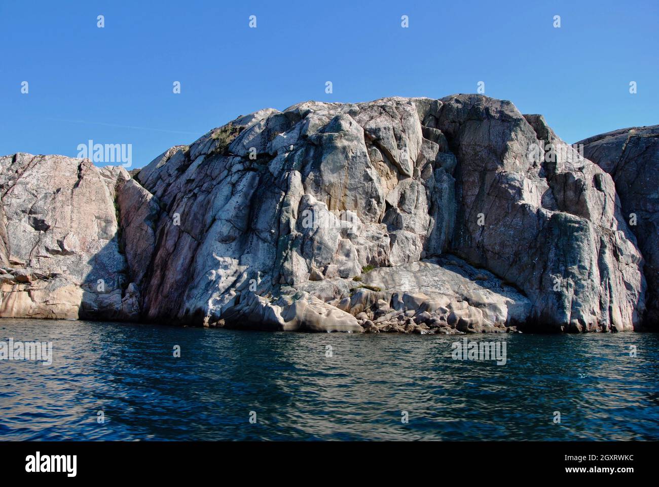 Felsformationen im Fjällbacka-Archipel an der Westküste Schwedens Stockfoto