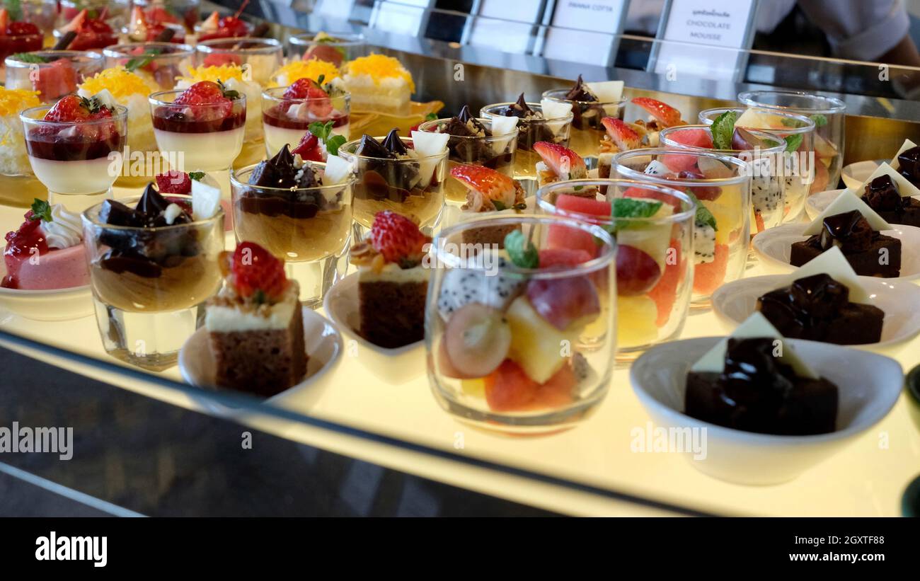 Erstklassiges Restaurant, Sugar Fix Confection Desserts Stockfoto