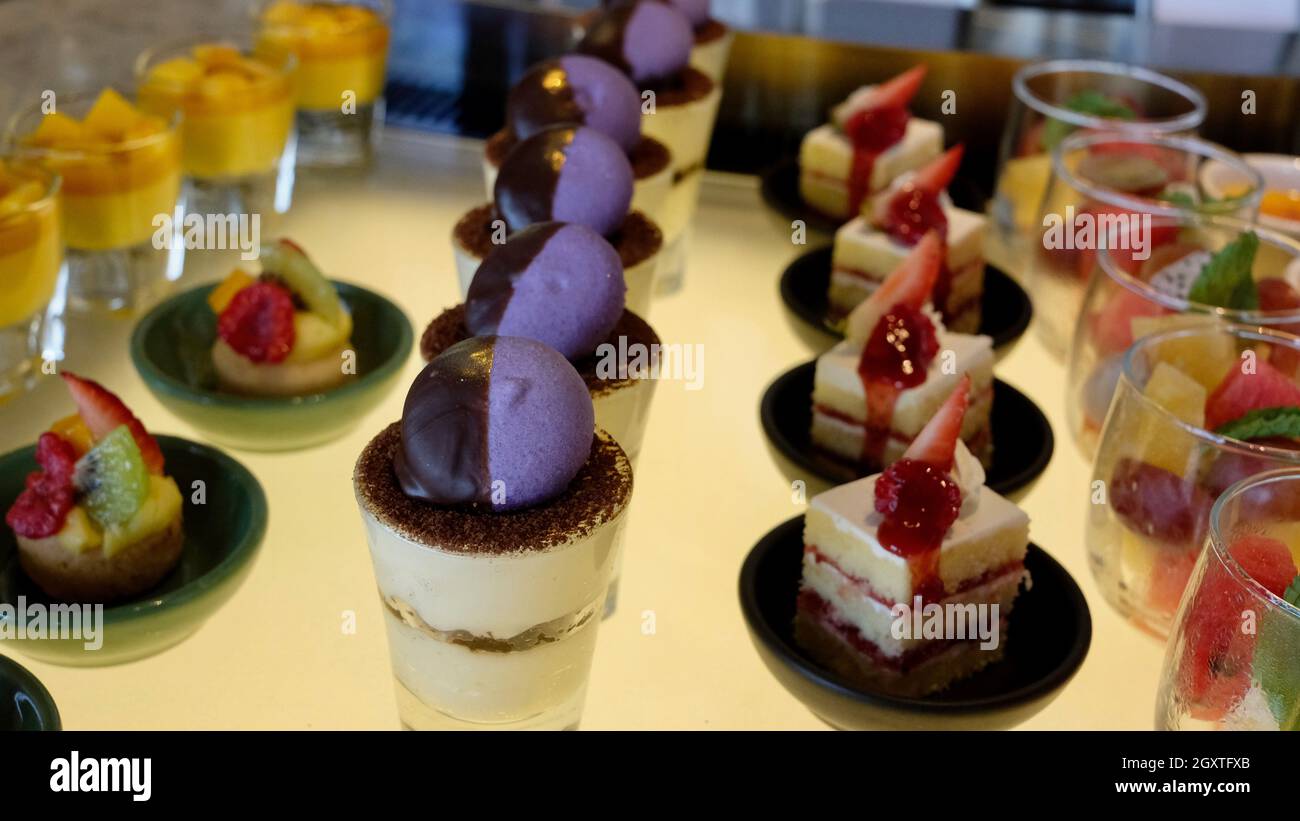 Erstklassiges Restaurant, Sugar Fix Confection Desserts Stockfoto