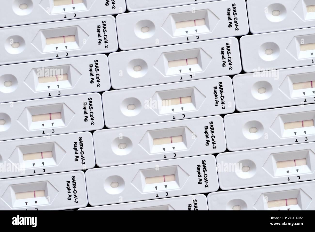 Corona Rapid Antigen Test Kit Mosaic Surface White Makro closeup