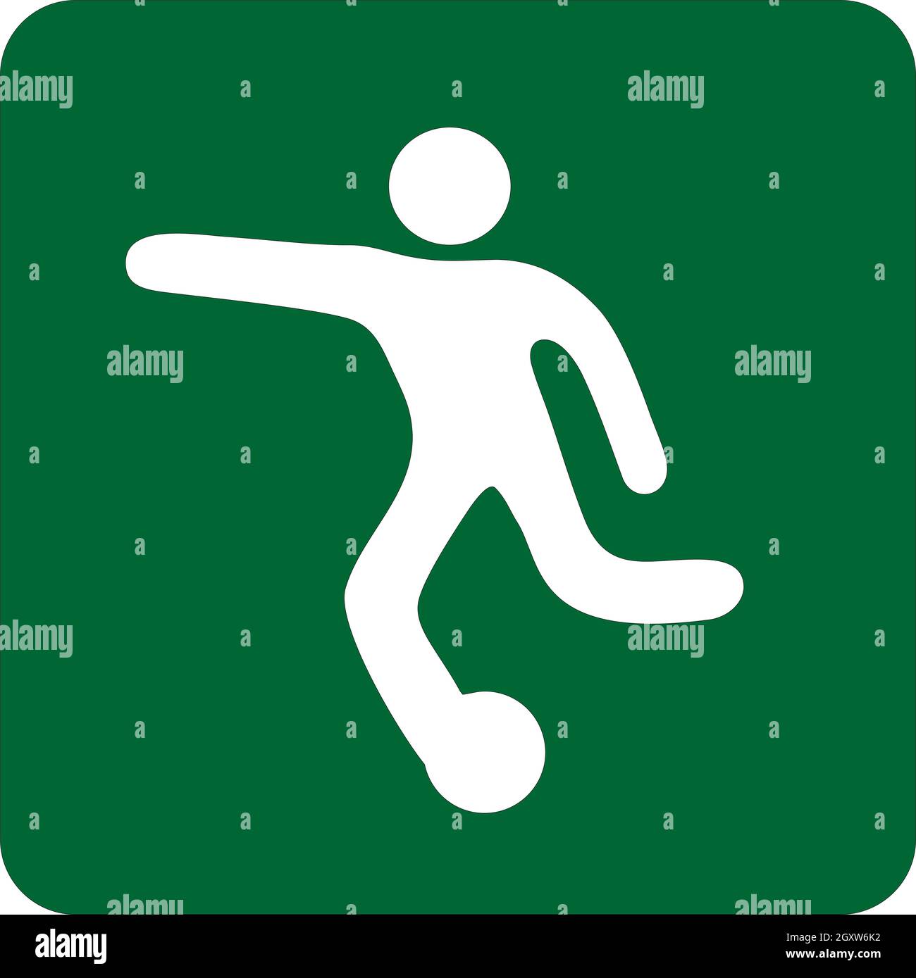 Sportdarstellung des Fußballs. Bild von Sportfußball. Symbol des Sports