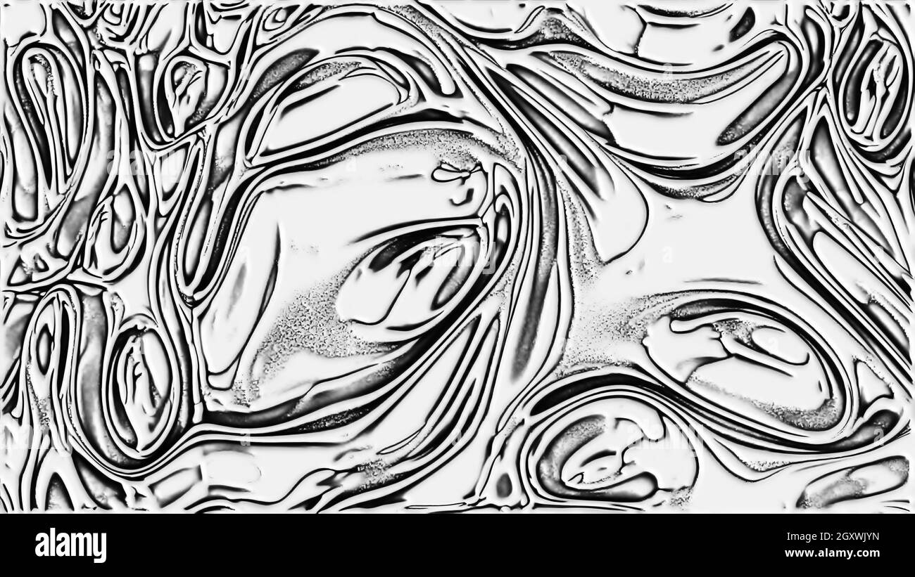 Widing 3d Rendering-Linien gekrümmten Flüssigkeitsfluss und futuristische Texturen. Wechselnde Oberfläche mit illusionären Übergängen dynamische geometrische Elemente. Drop Wat Stockfoto