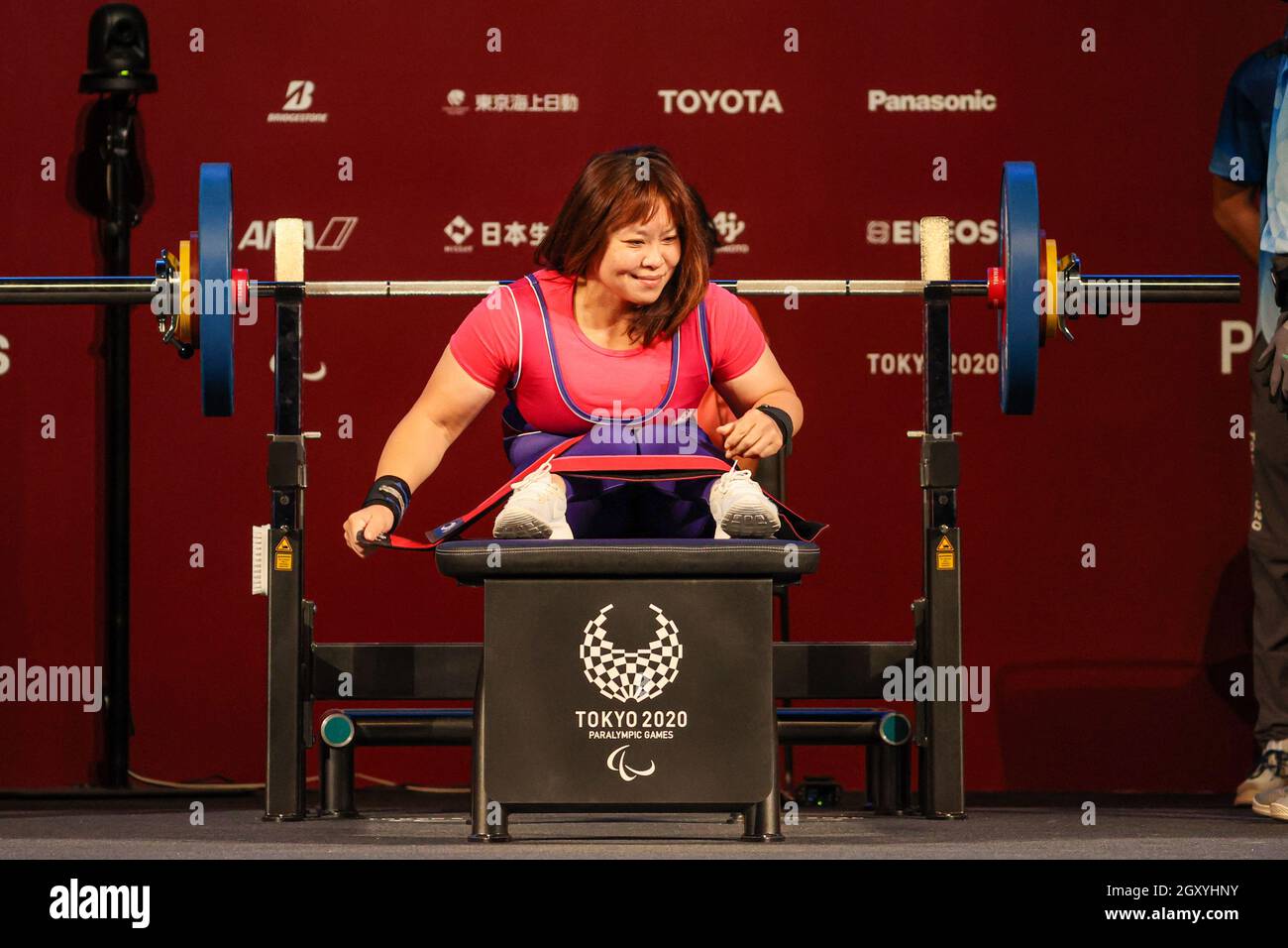 Tokio, Japan. 2021. August. Para Powerlifting Frauen bis zu 61 kg. Ya-Hsuan Lin – Chinese Taipei (TPE) Stockfoto