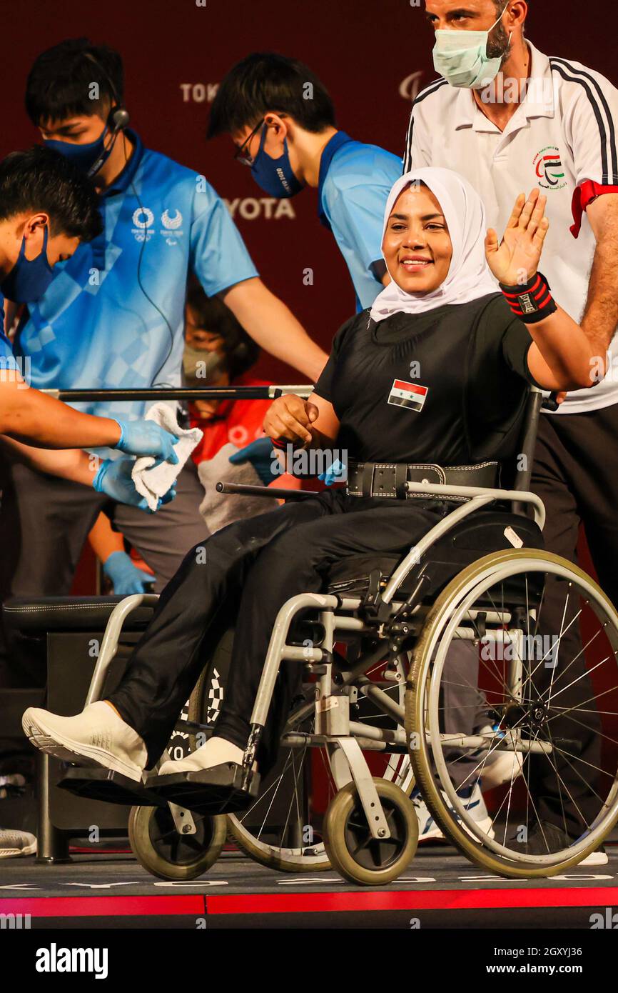 Tokio, Japan. 2021. August. Para Powerlifting Frauen bis zu 61 kg. Alhasan Fatema – Syrien (SYR) Stockfoto