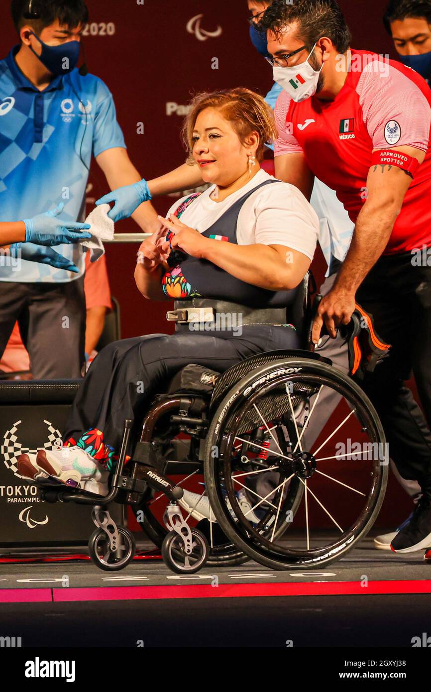 Tokio, Japan. 2021. August. Para Powerlifting Frauen bis zu 61 kg. Amalia Perez Vazquez, Mexiko (MEX). Goldmedaillengewinnerin. Stockfoto