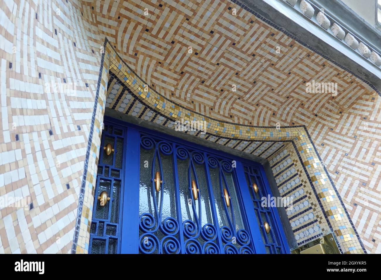 Paris, Art Deco Architektur, 5 Rue Victor Schoelcher Stockfoto