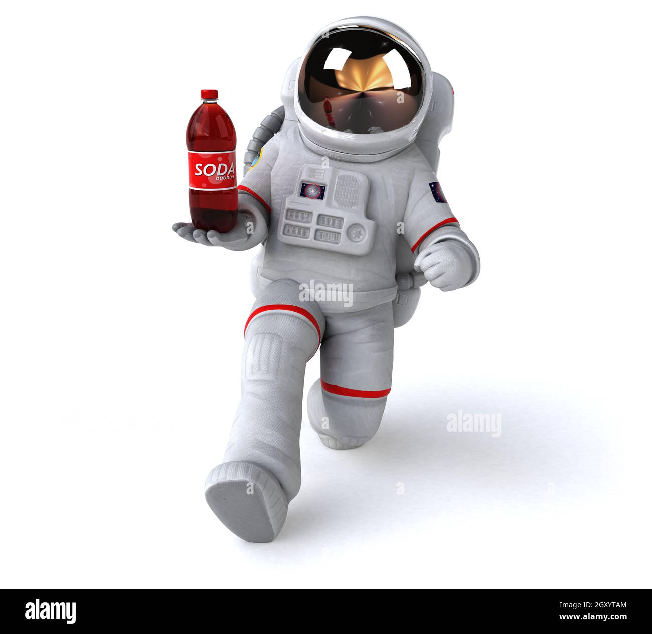 Spaß Astronaut - 3D-Darstellung Stockfoto