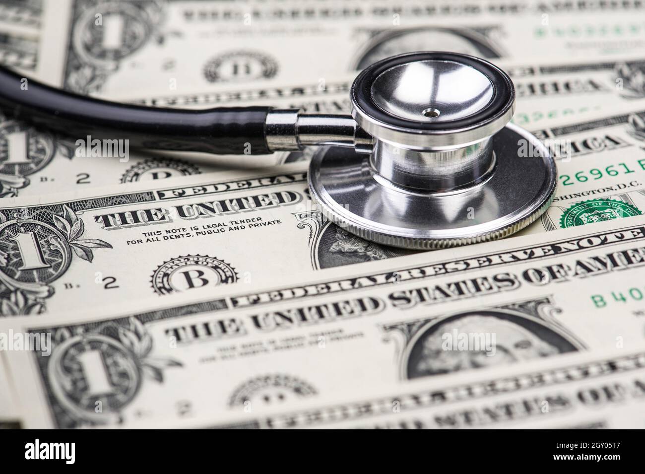 1 Dollarschein, Ausschnitt, Symbolbild ILL Dollar, USA Stockfoto