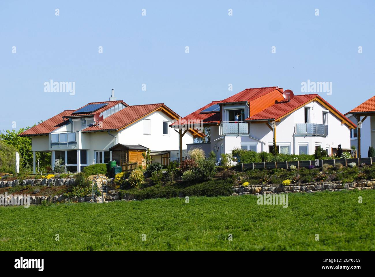 Einfamilienhäuser, Deutschland Stockfoto