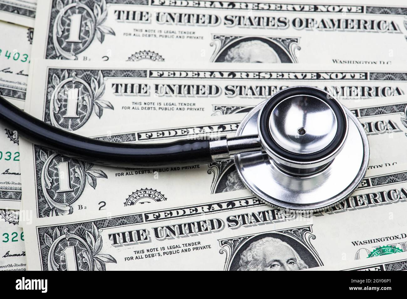 1 Dollarschein, Ausschnitt, Symbolbild ILL Dollar, USA Stockfoto