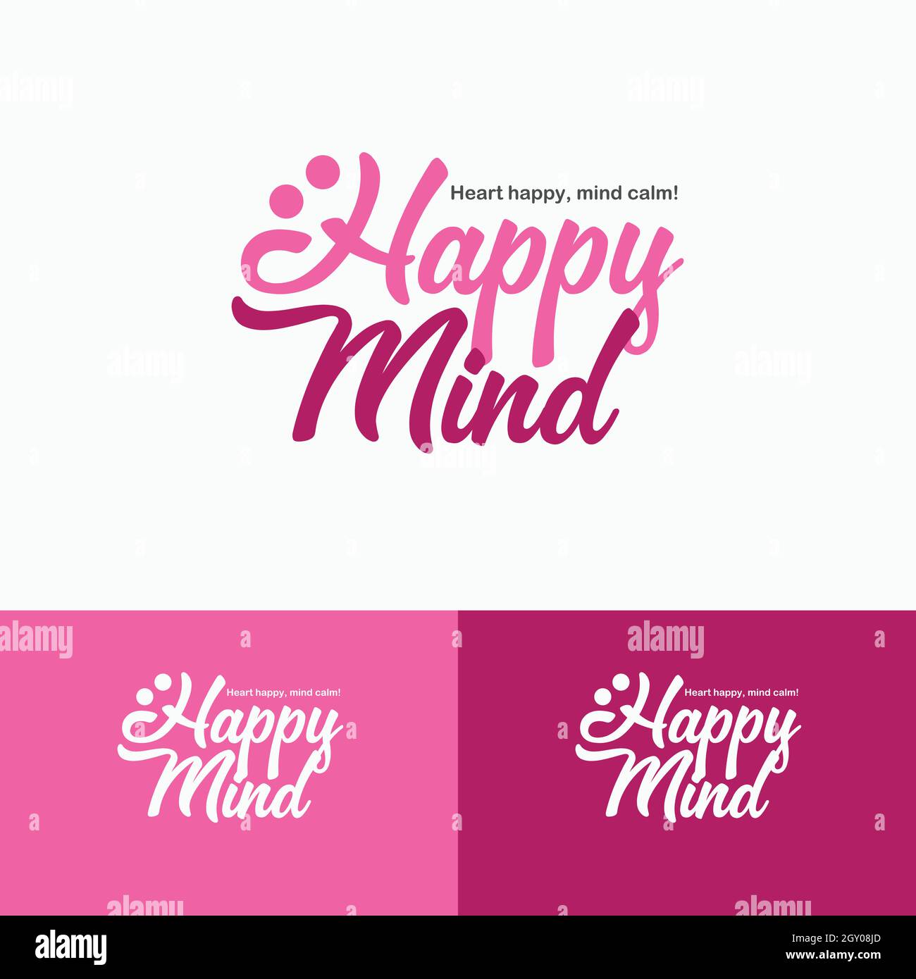 Lettering Icon Smile Logo-Design Stock Vektor