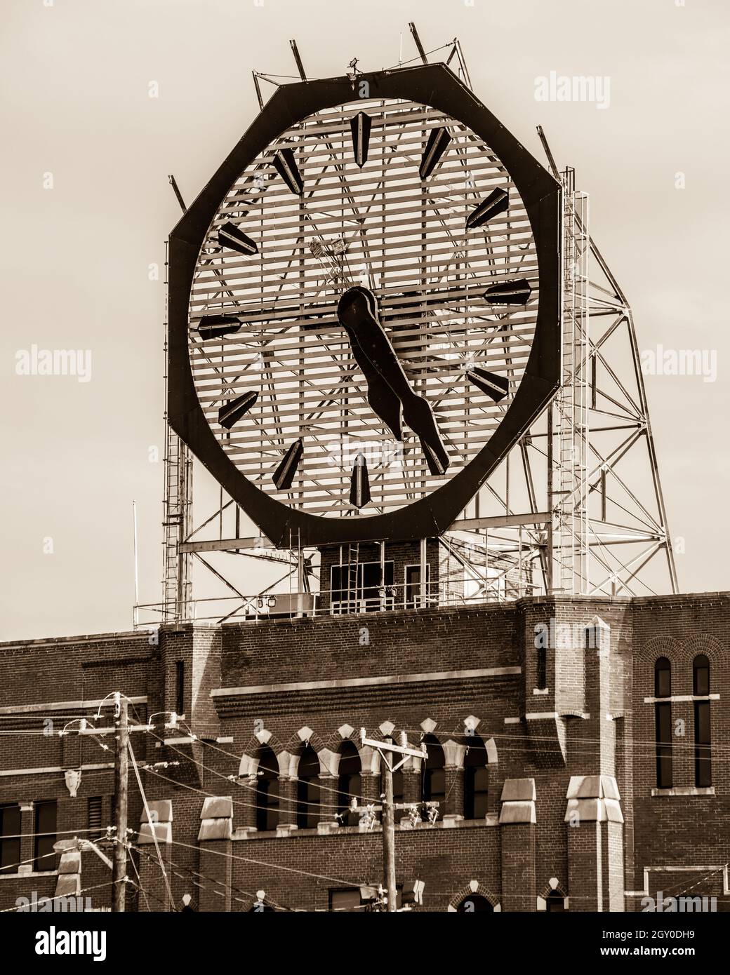 Vintage Colgate Palmolive Uhr - Clarksville - Indiana Stockfoto