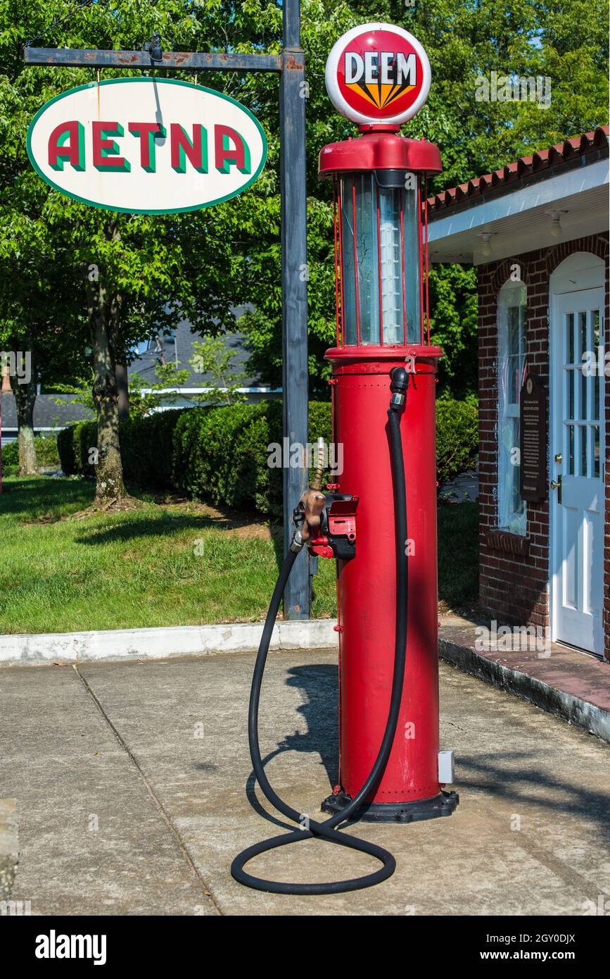 Historische Aetna Tankstelle - Middletown - Jefferson County - Kentucky Stockfoto