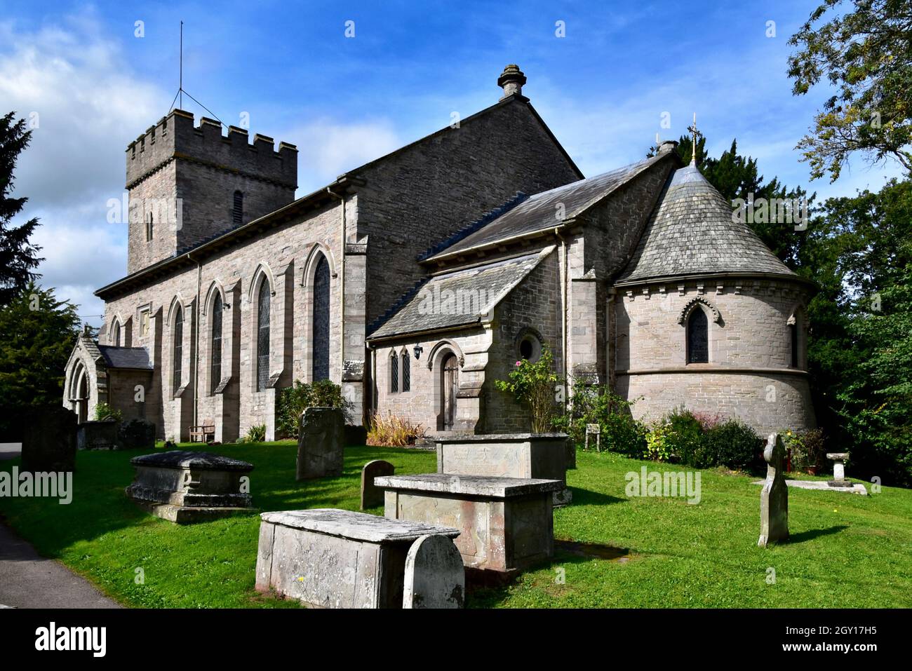 St. Mary’s Church Hay-on-Wye Stockfoto