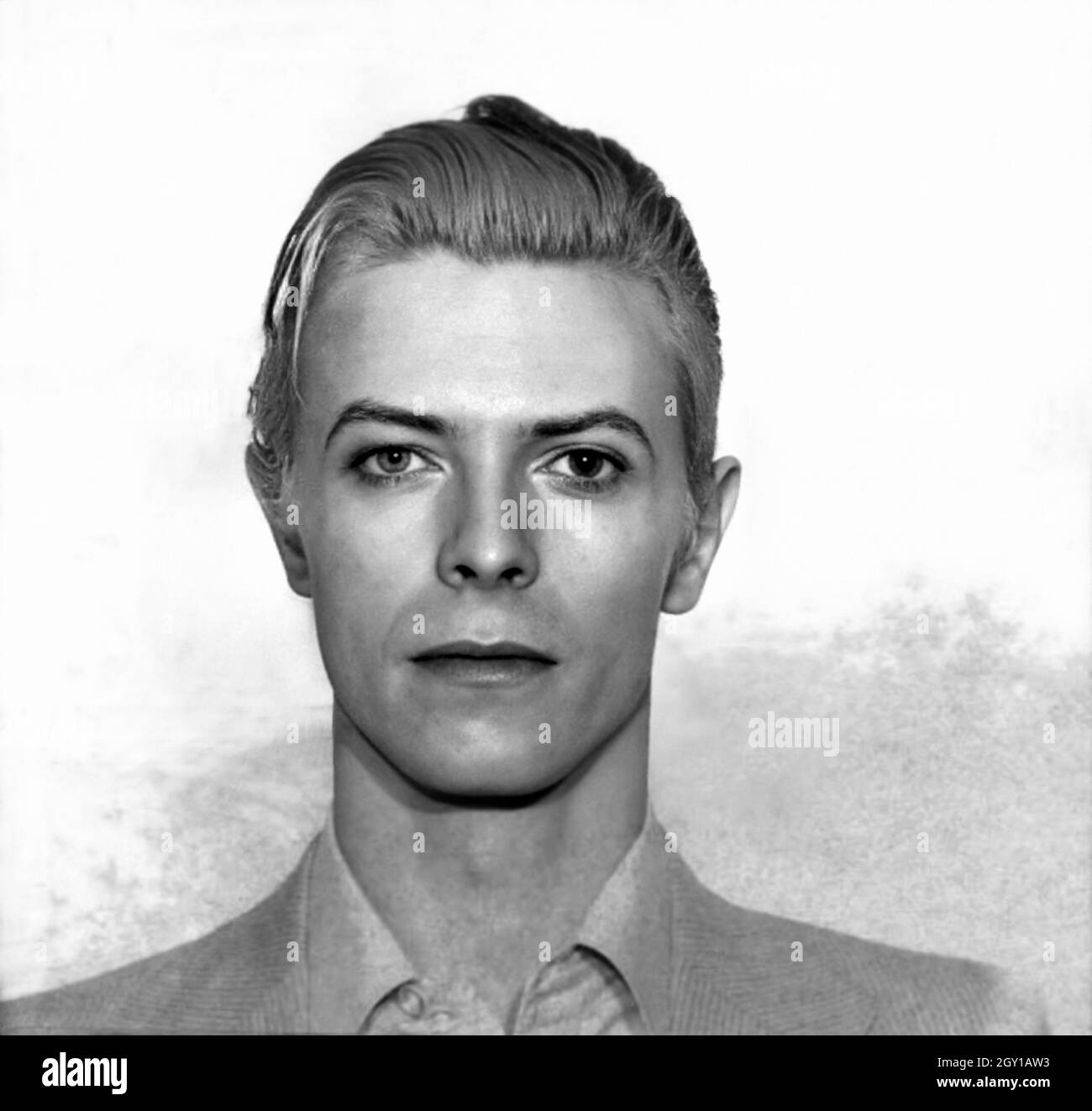 1976, 25. märz, Rochester, New York, USA: Der gefeierte britische Rockstar und Schauspieler DAVID BOWIE (1947 - 2016) in Polizeidezernats Mugshots. - MUG SHOT - MUG-SHOT - GESCHICHTE - FOTO STORICHE - MUSIK - MUSICA - CANTANTE - COMPOSITORE - KOMPONIST - ROCKSTAR - ARRESTO - ARRESTATION - ARRESTATO DALLA POLIZIA - FOTO SEGNALETICA - REBEL - RIBELLE - GESCHICHTE - FOTO STORICHE - PORTRAIT - RITRATTO --- ARCHIVIO GBB Stockfoto