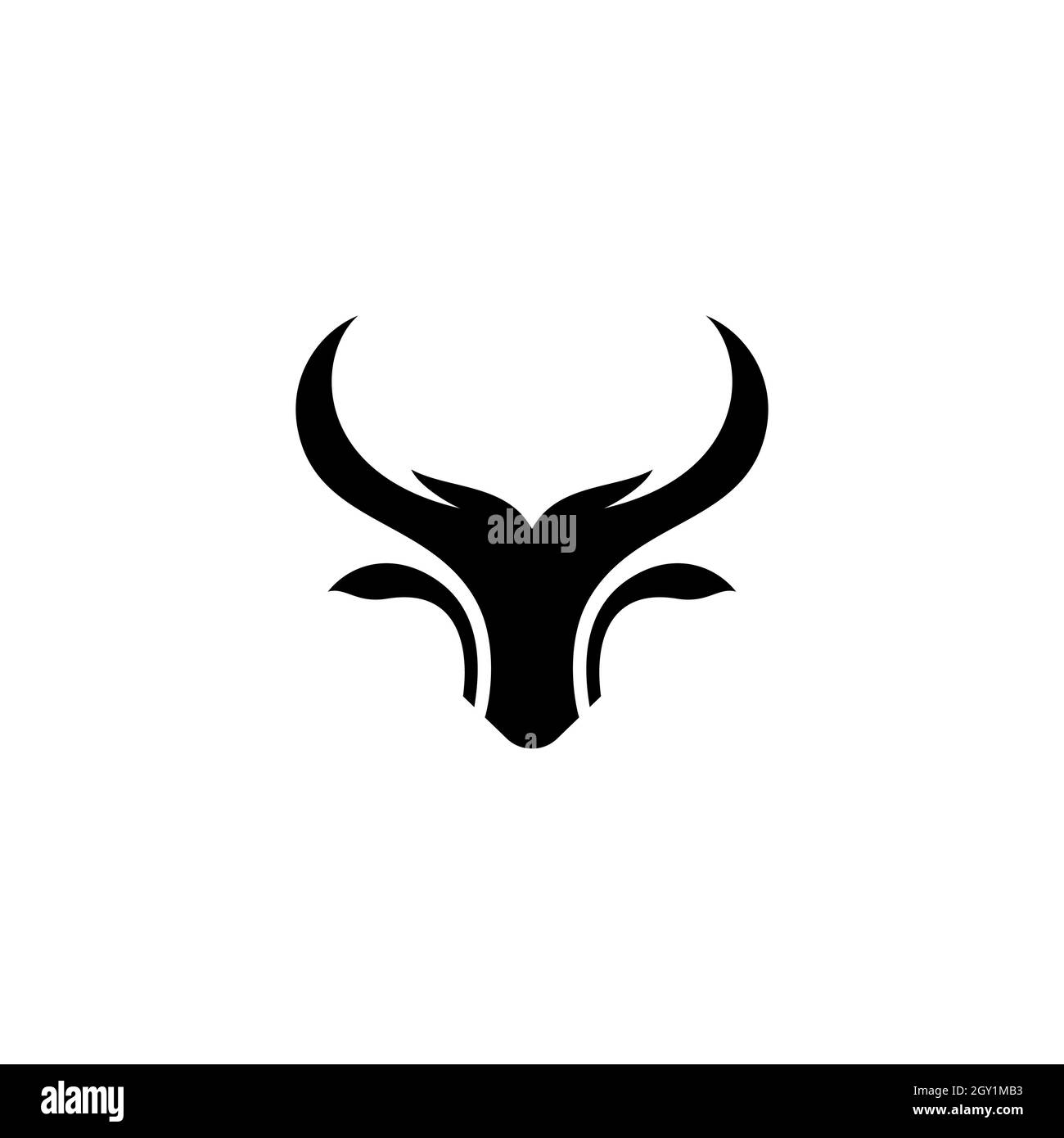 Design-Vorlage für Bull-Vektor-Symbol-Illustration Stockfoto