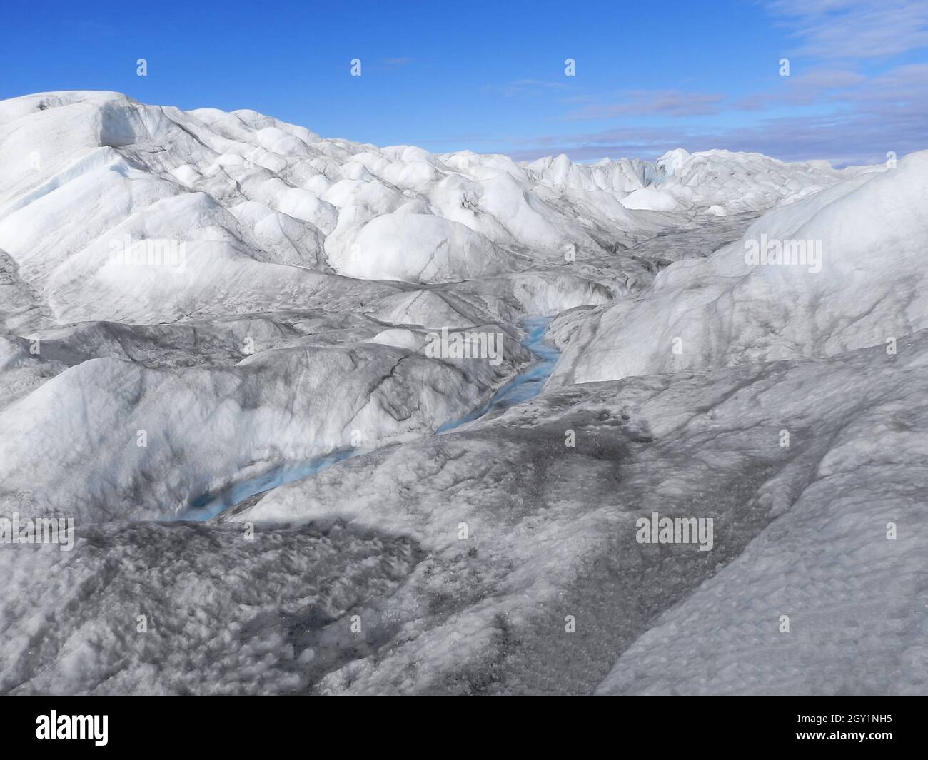 Blick auf den grönländischen Eisschild Stockfoto