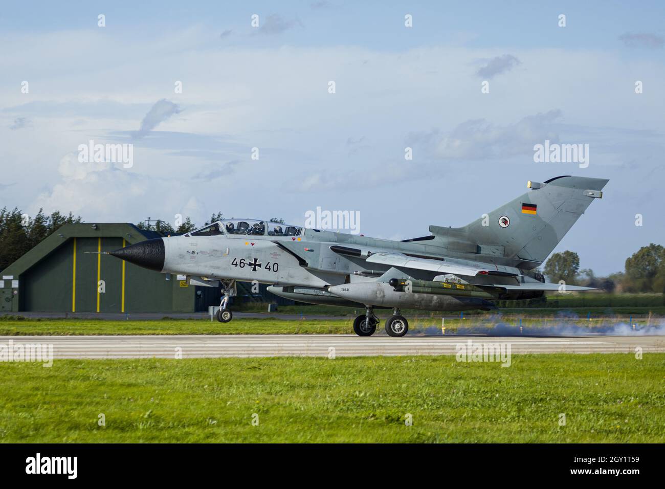 Leeuwarden Niederlande Okt. 4 2021 Waffenlehrgang Deutsch Tornado Landung Stockfoto