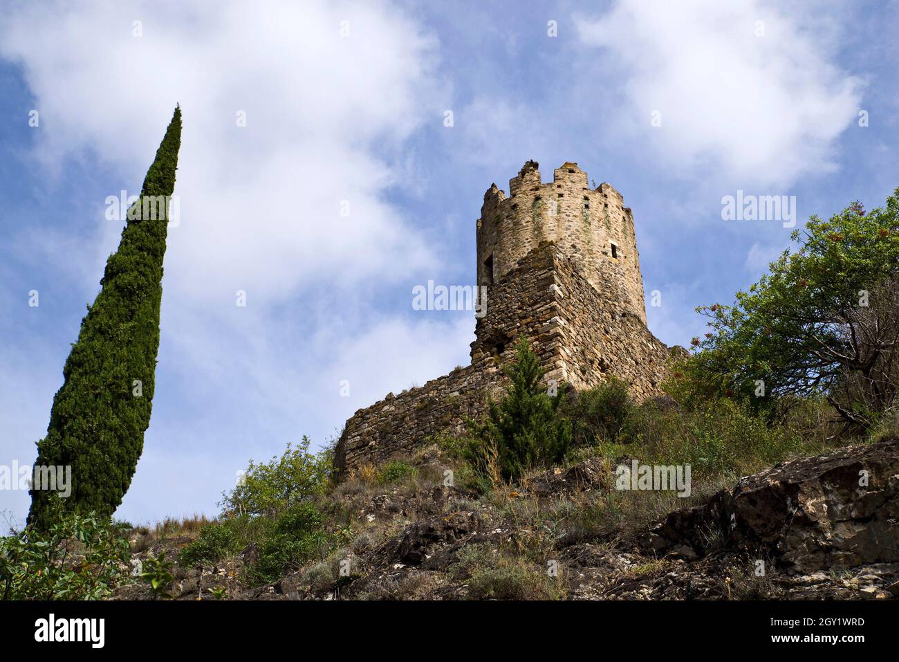 Chateaux De Lastours Stockfoto