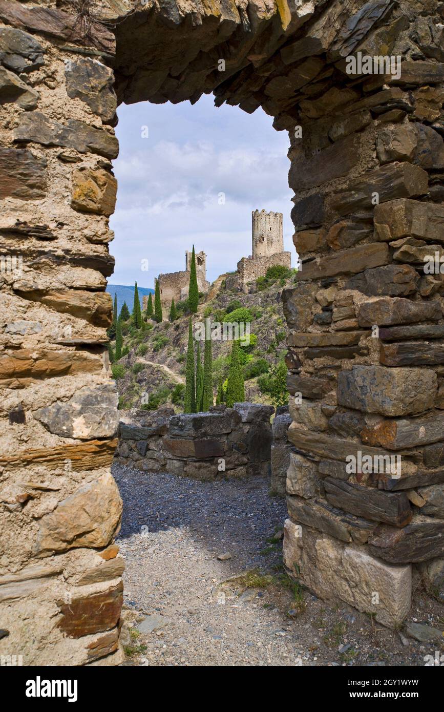 Chateaux De Lastours Stockfoto