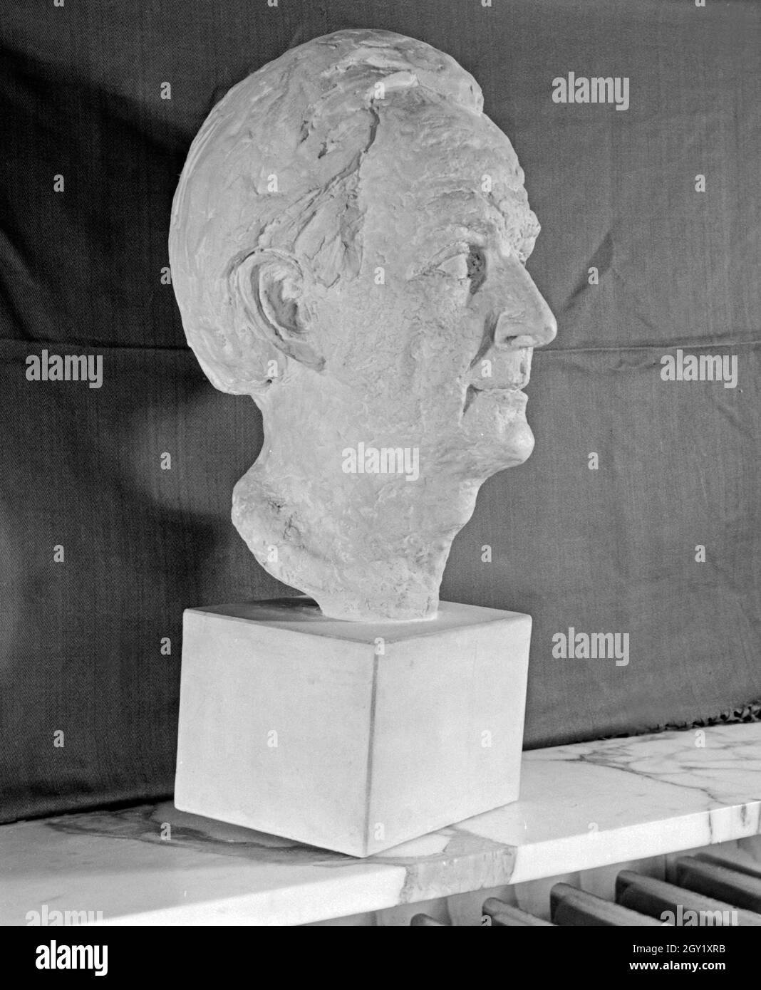 Reproduktion aus der Sammlung Erich Retzlaff: Porträtskulptur, Deutschland 1930er Jahre. Reproduktion von der Erich Retzlaff Sammlung: portrait Skulptur, Deutschland 1930. Stockfoto