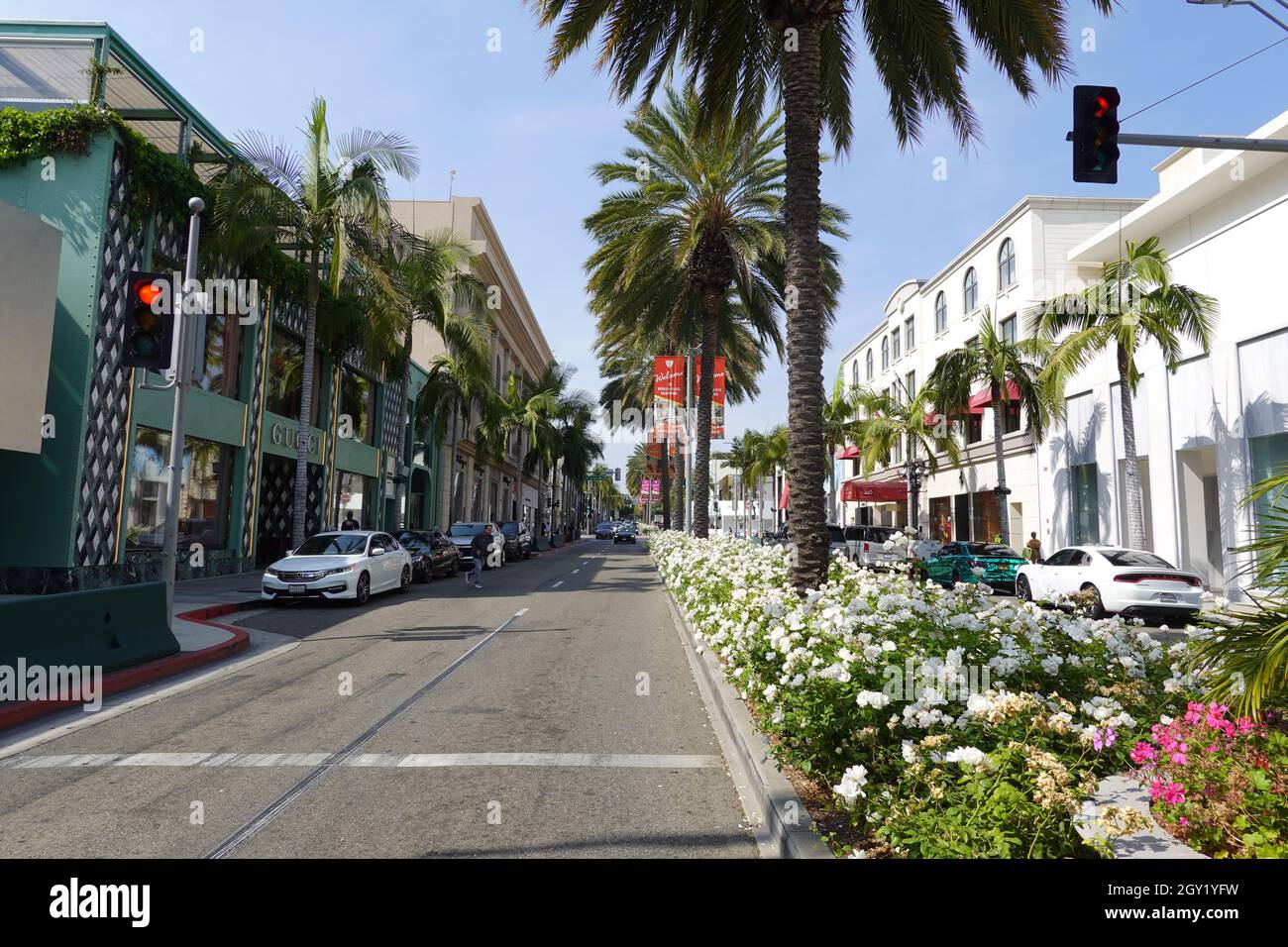 Rodeo Drive, Beverly Hills, Kalifornien, USA Stockfoto