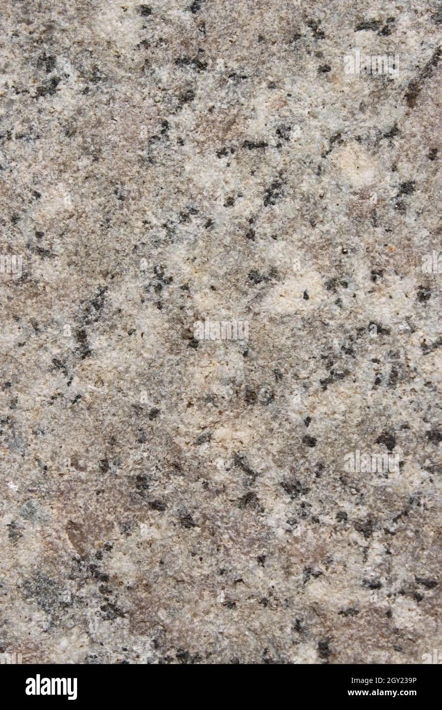 Graue Granitsteinplatte aus nächster Nähe Stockfoto