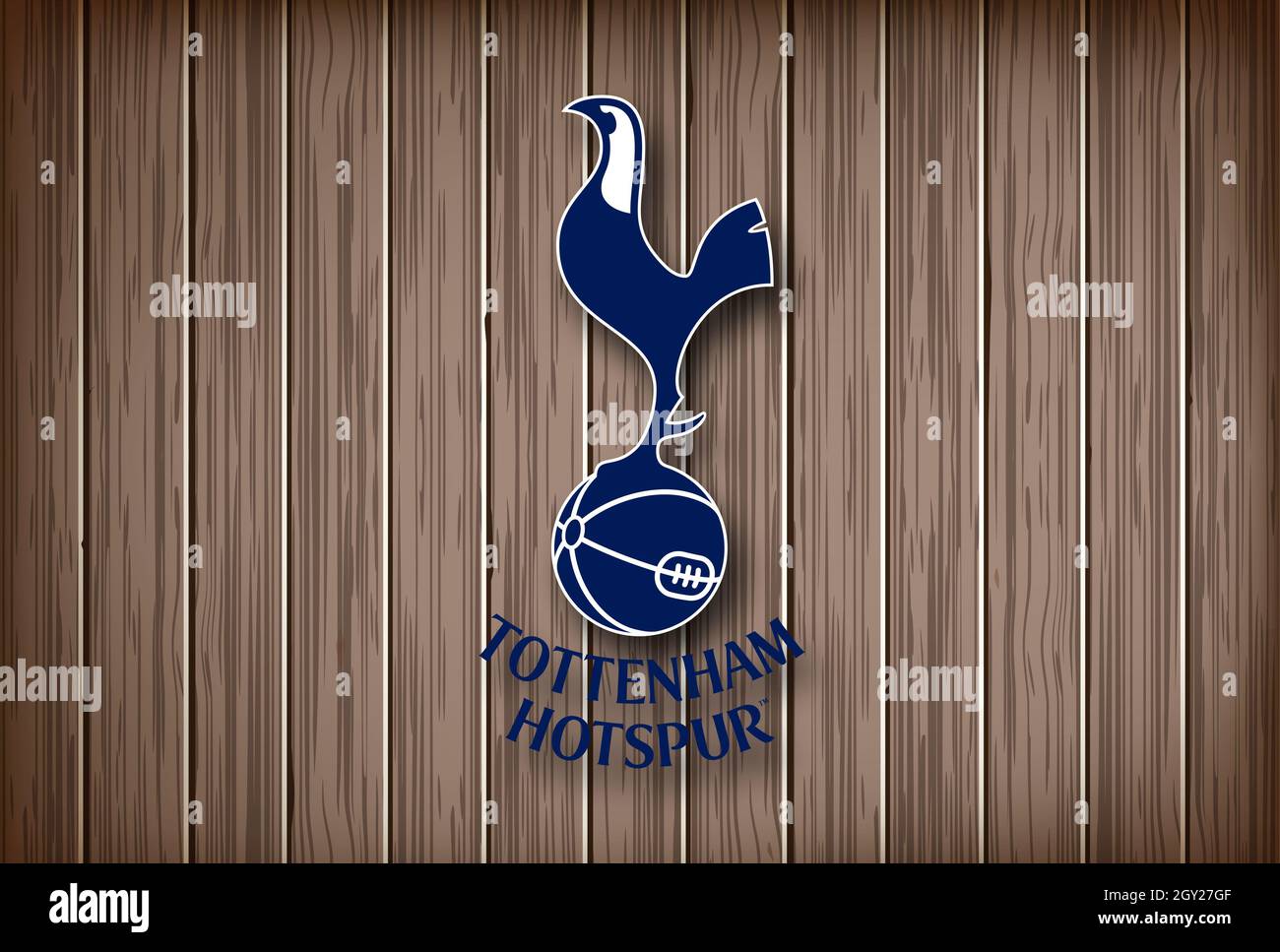 Wappen Tottenham Hotspur F.C., Tottenham, London, ein Fußballverein aus England Stockfoto