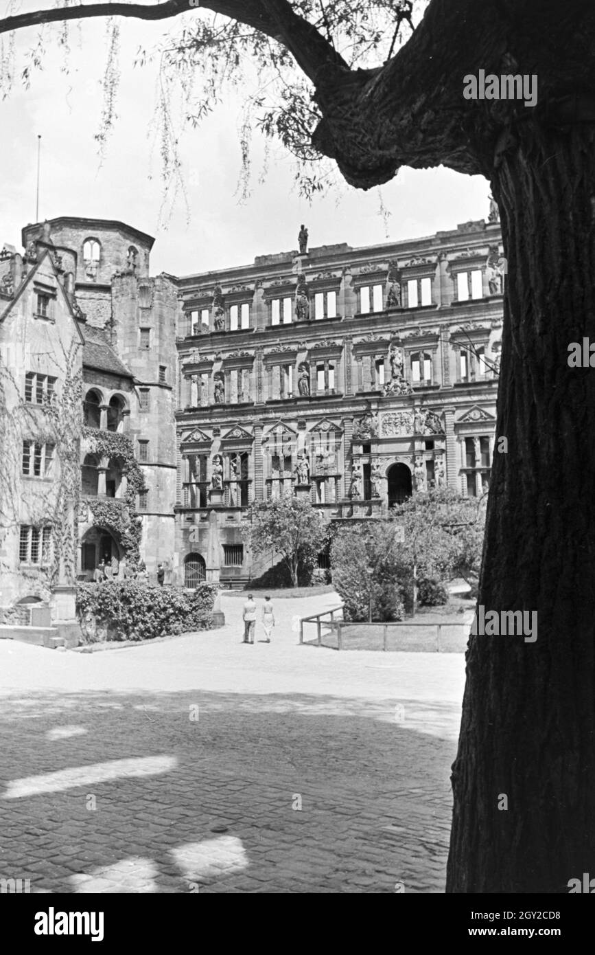 Ein Ausflug nach Heidelberg, Deutsches Reich 30er Jahre. Ein Ausflug nach Heidelberg; Deutschland 1930. Stockfoto