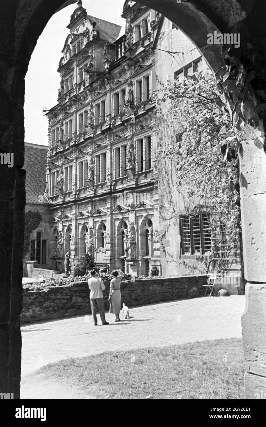 Ein Ausflug nach Heidelberg, Deutsches Reich 30er Jahre. Ein Ausflug nach Heidelberg; Deutschland 1930. Stockfoto