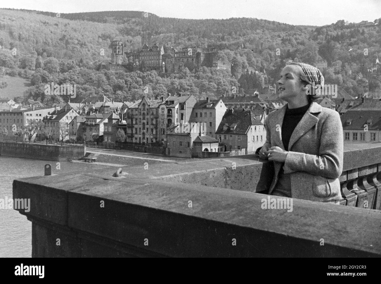 Ein Ausflug nach Heidelberg, Deutsches Reich 30er Jahre. Ein Ausflug nach Heidelberg; Deutschland 1930. Stockfoto