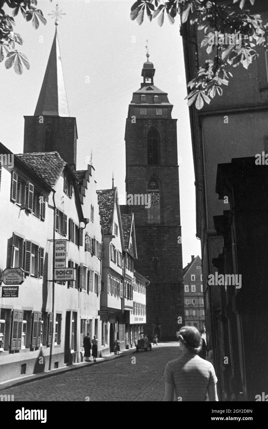 Ein Ausflug nach Neustadt an der Weinstraße, Deutsches Reich 30er Jahre. Eine Exkursion nach Neustadt an der Weinstraße; Deutschland 1930. Stockfoto