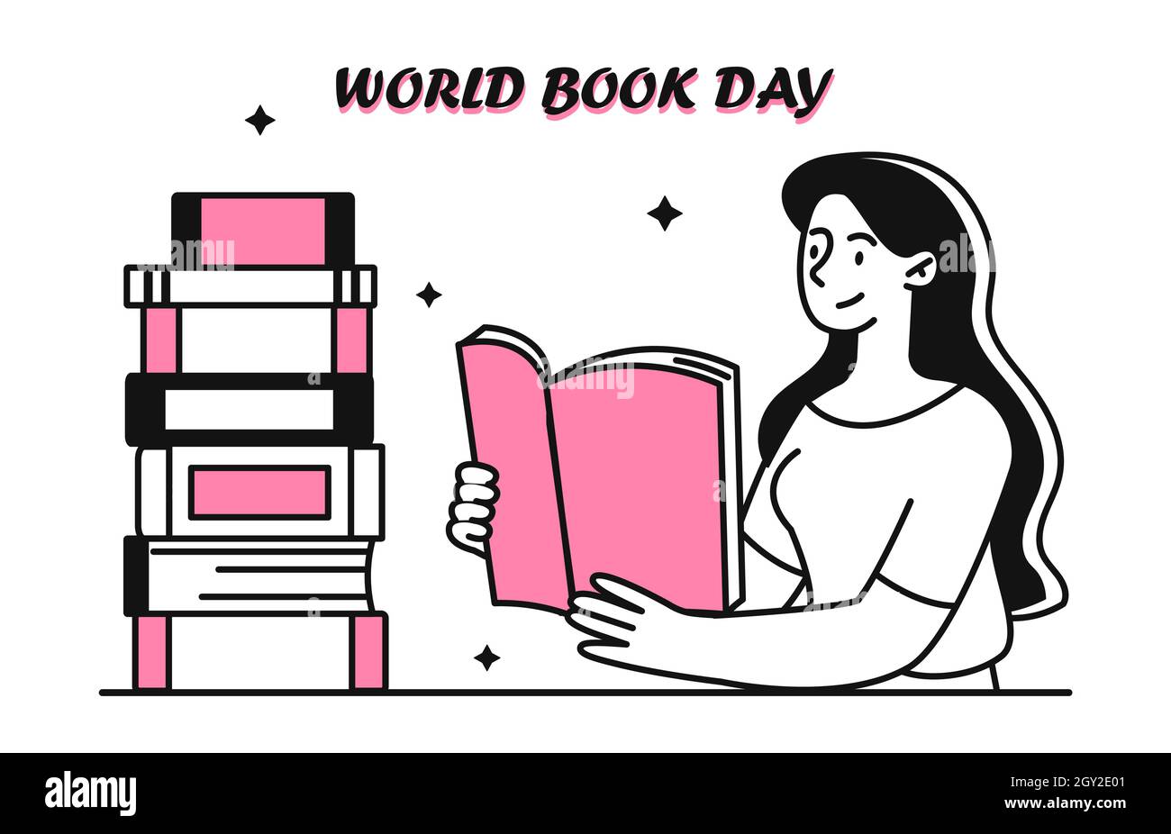 Konzept des World Book Day Stock Vektor