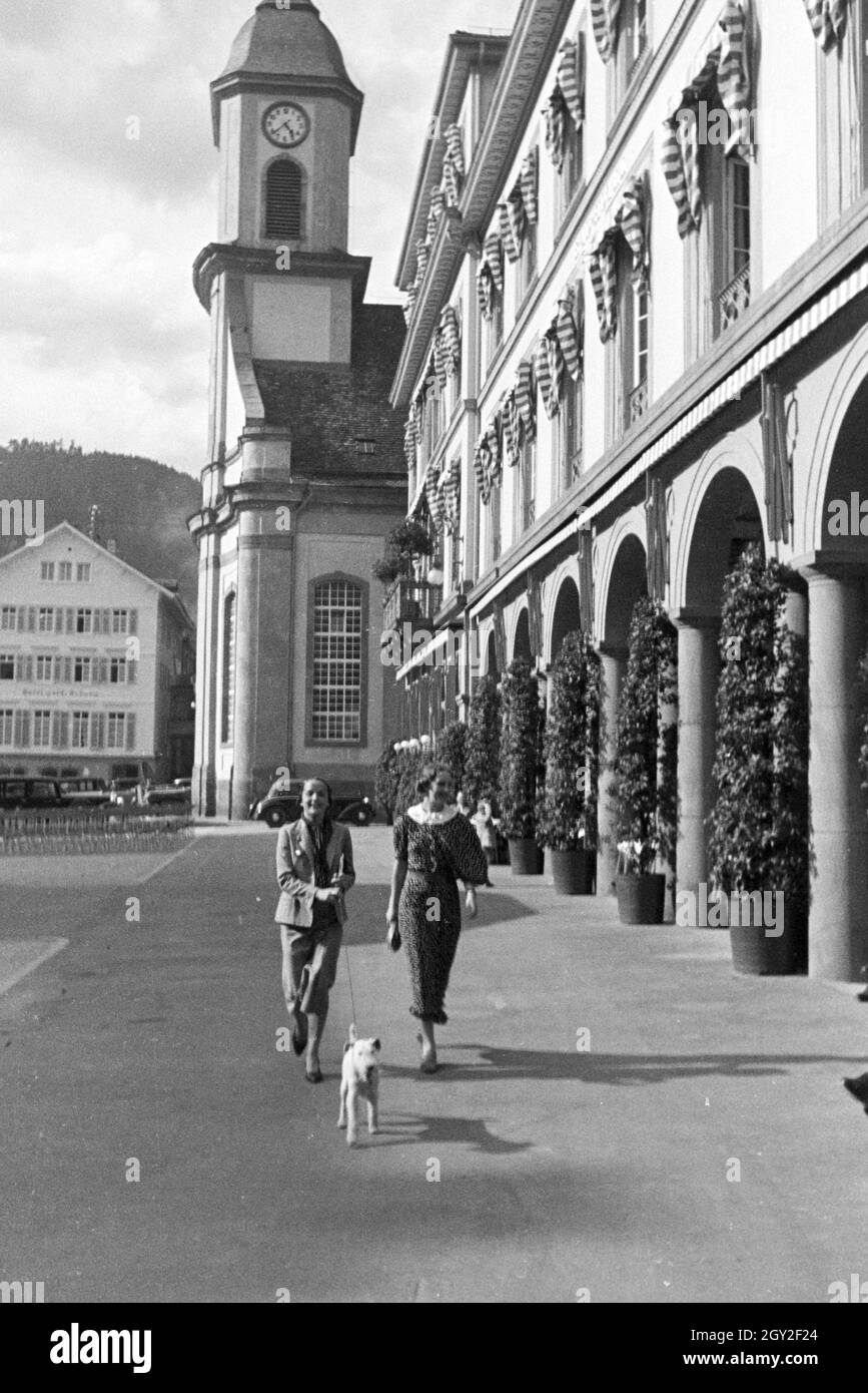 Ein Ausflug nach Wildbad, Schwarzwald, Deutsches Reich 30er Jahre. Eine Reise nach Wildbad, Schwarzwald, Deutschland 1930. Stockfoto