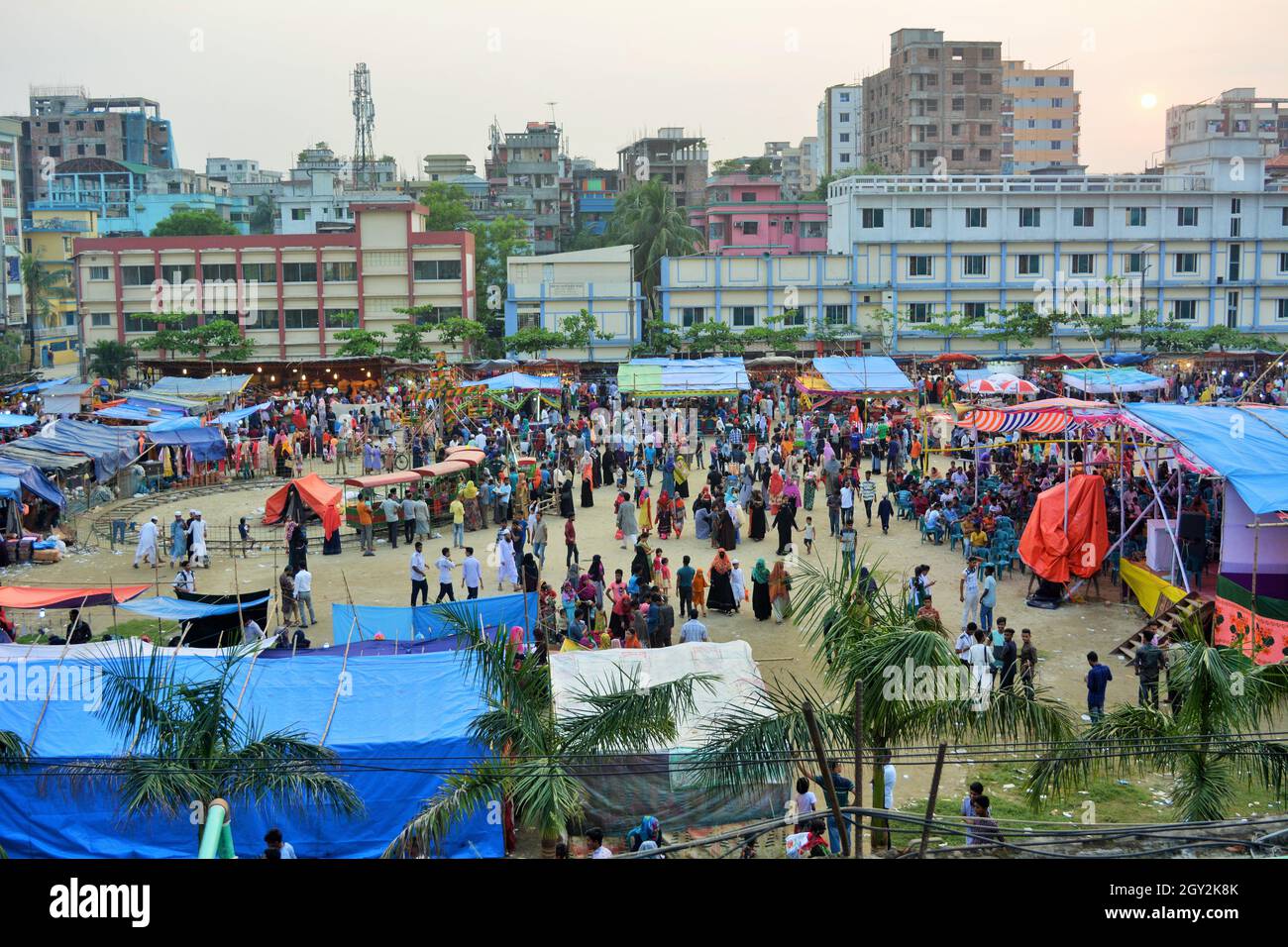 Ein Dorfmarkt Stockfoto