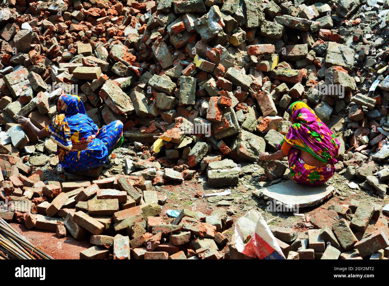 Frauen Labor Foto Stockfoto