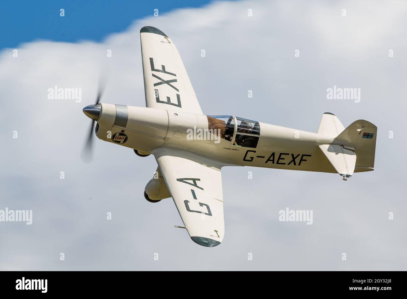 Percival Mew Gull auf der Shuttleworth Old Warden Airshow Stockfoto