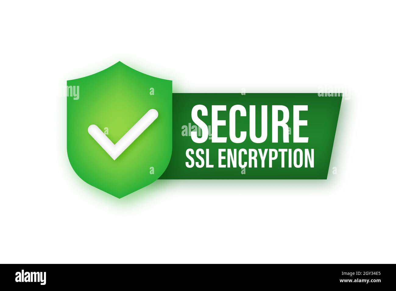 SSL-Symbol für sichere Internetverbindung. Sicherer SSL-Schutz. Vektorgrafik. Stock Vektor