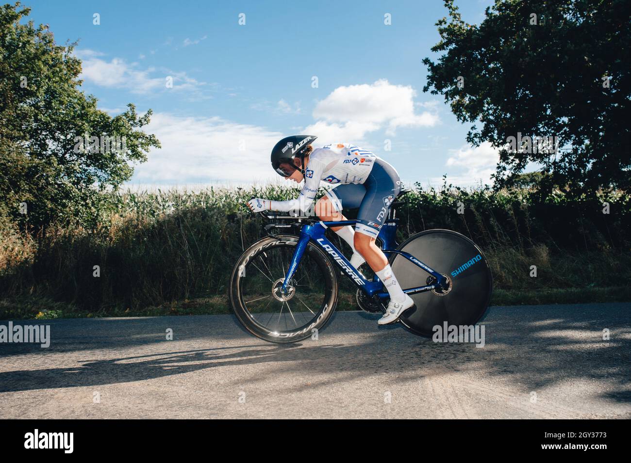 6. Oktober 2021 Frauen Tour. Stufe 3. ITT. Von Atherstone nach Atherstone. Jade Wiel. Foto von Simon Gill. Stockfoto