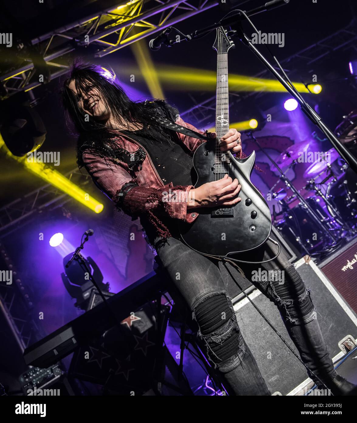 Crashdïet (Gitarrist Martin Sweet) live im Konzert in Birmingham The Mill, 08. Dezember 2019 Stockfoto