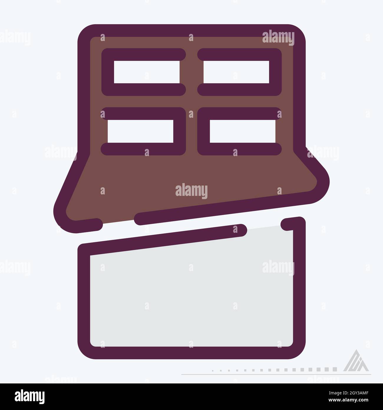 Icon Chocolate - Line Cut Style - einfache Illustration, editierbarer Strich, Design Template Vektor, gut für Drucke, Poster, Werbung, Ankündigung Stock Vektor