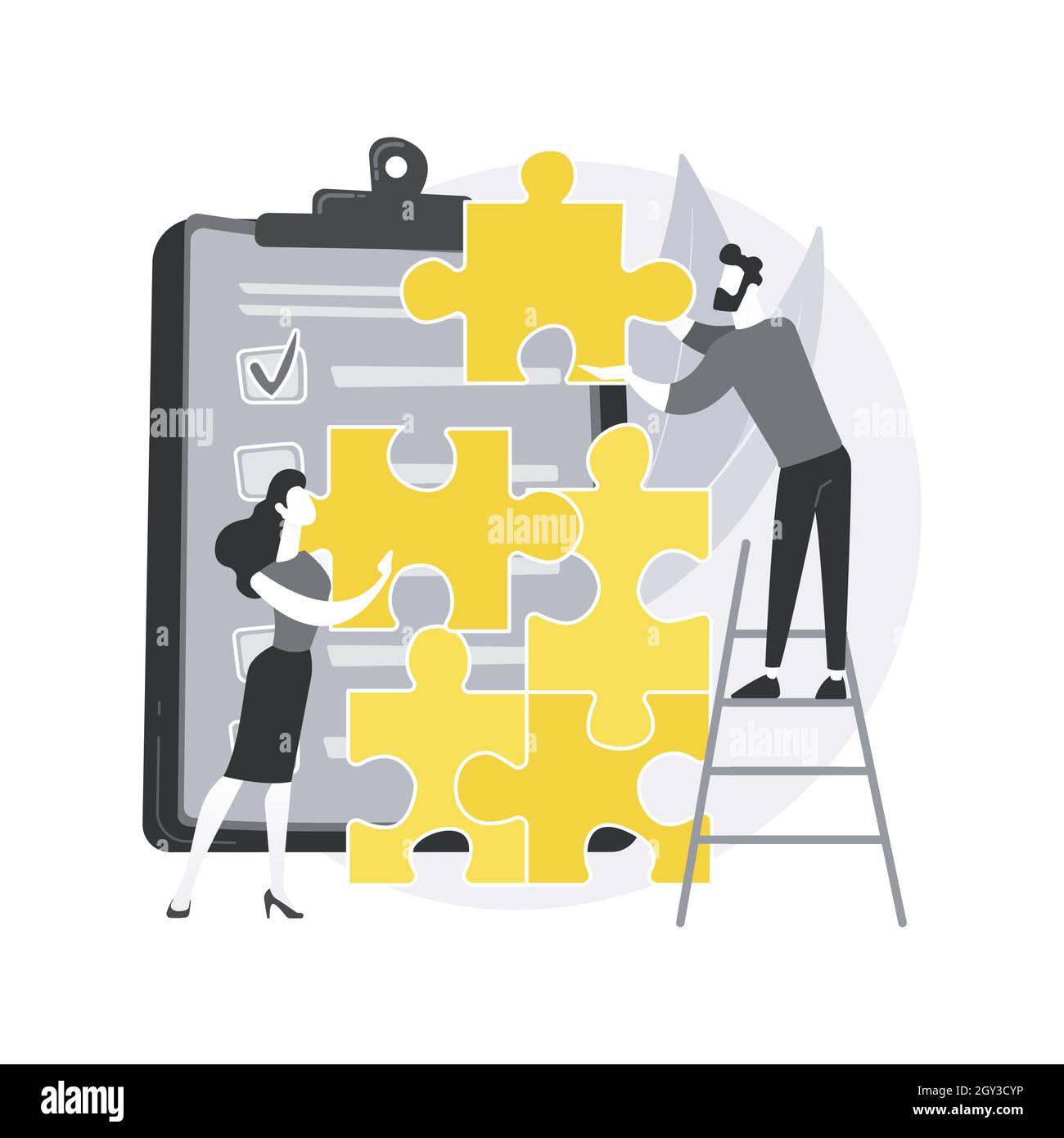Projektabwicklung abstrakte Konzept Vektor Illustration. Stock Vektor