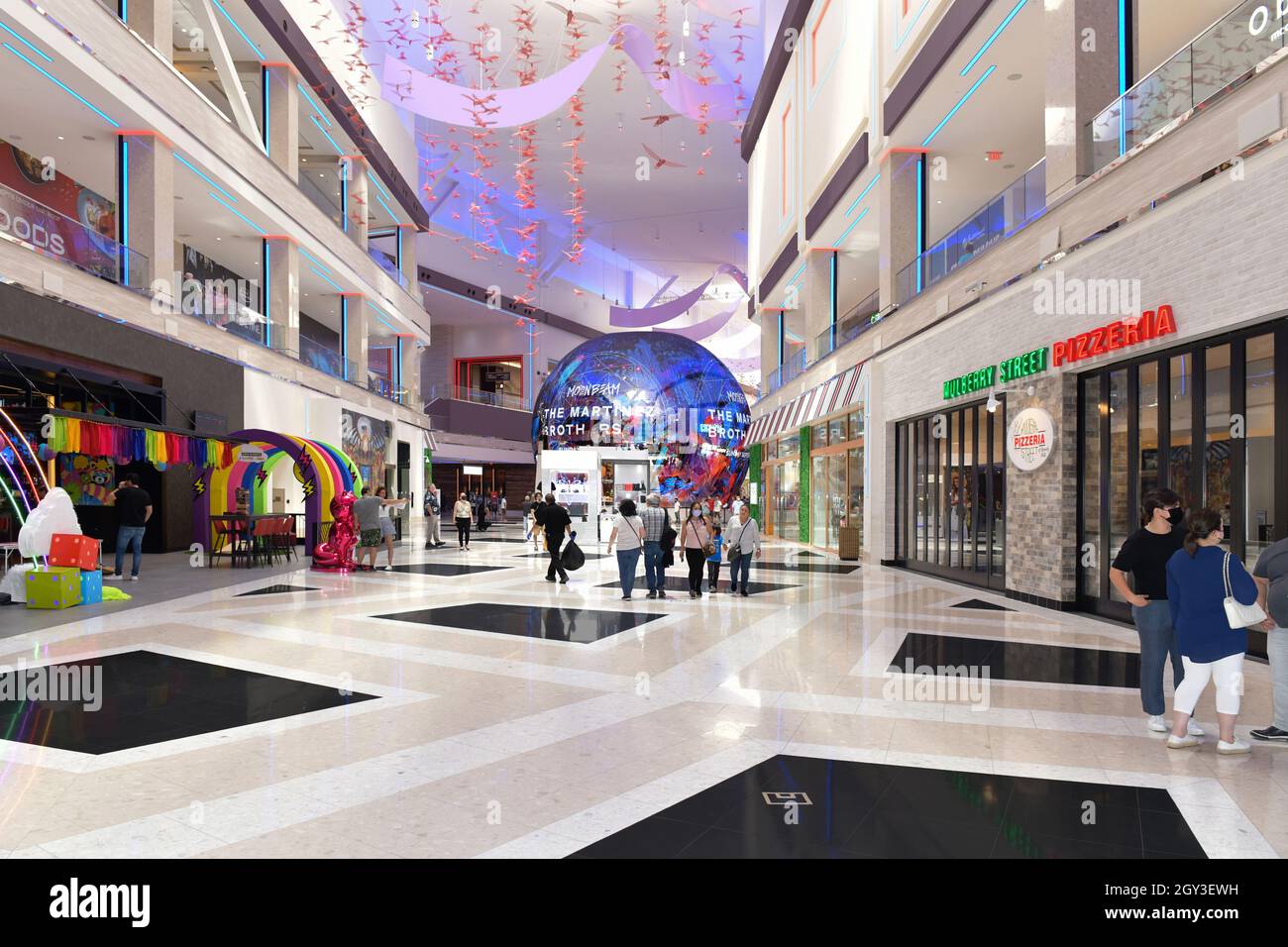 Nevada USA 5. September 2021 Innenansicht der ersten Etage des neuen Resorts World Hotels am 3000 S Las Vegas Blvd Stockfoto