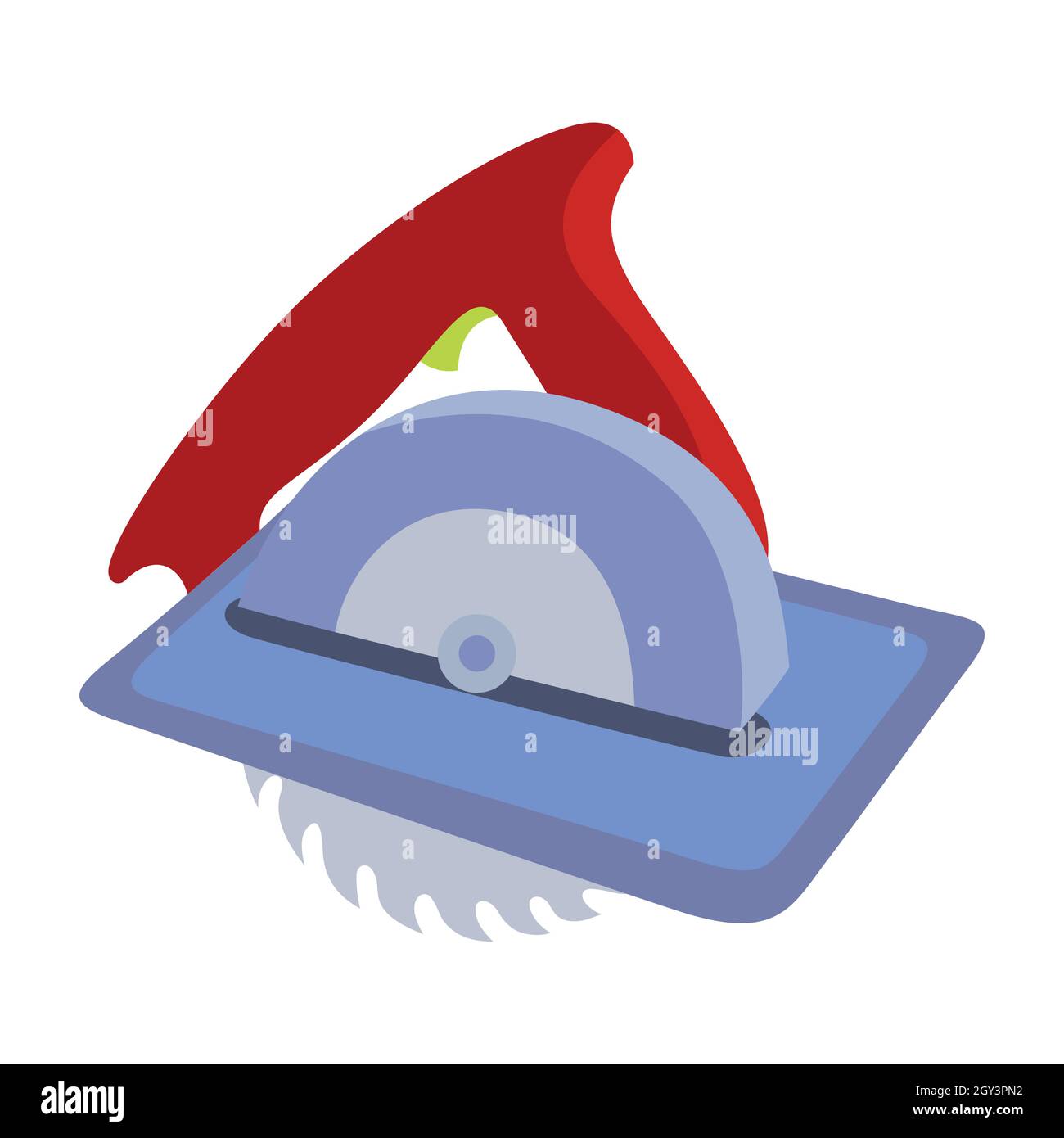 Vektordarstellung einer Kreissäge in elegantem Farbkonzept. Stock Vektor