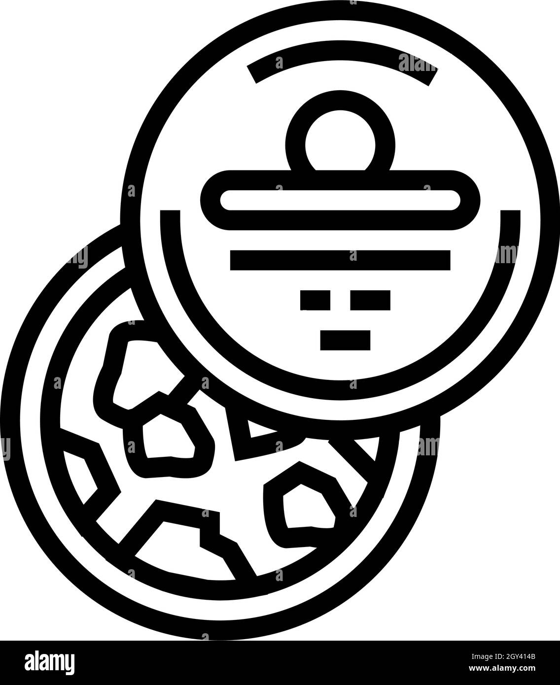 Abbildung des Symbols für die Linie des Salzbehälters im Bad Stock Vektor